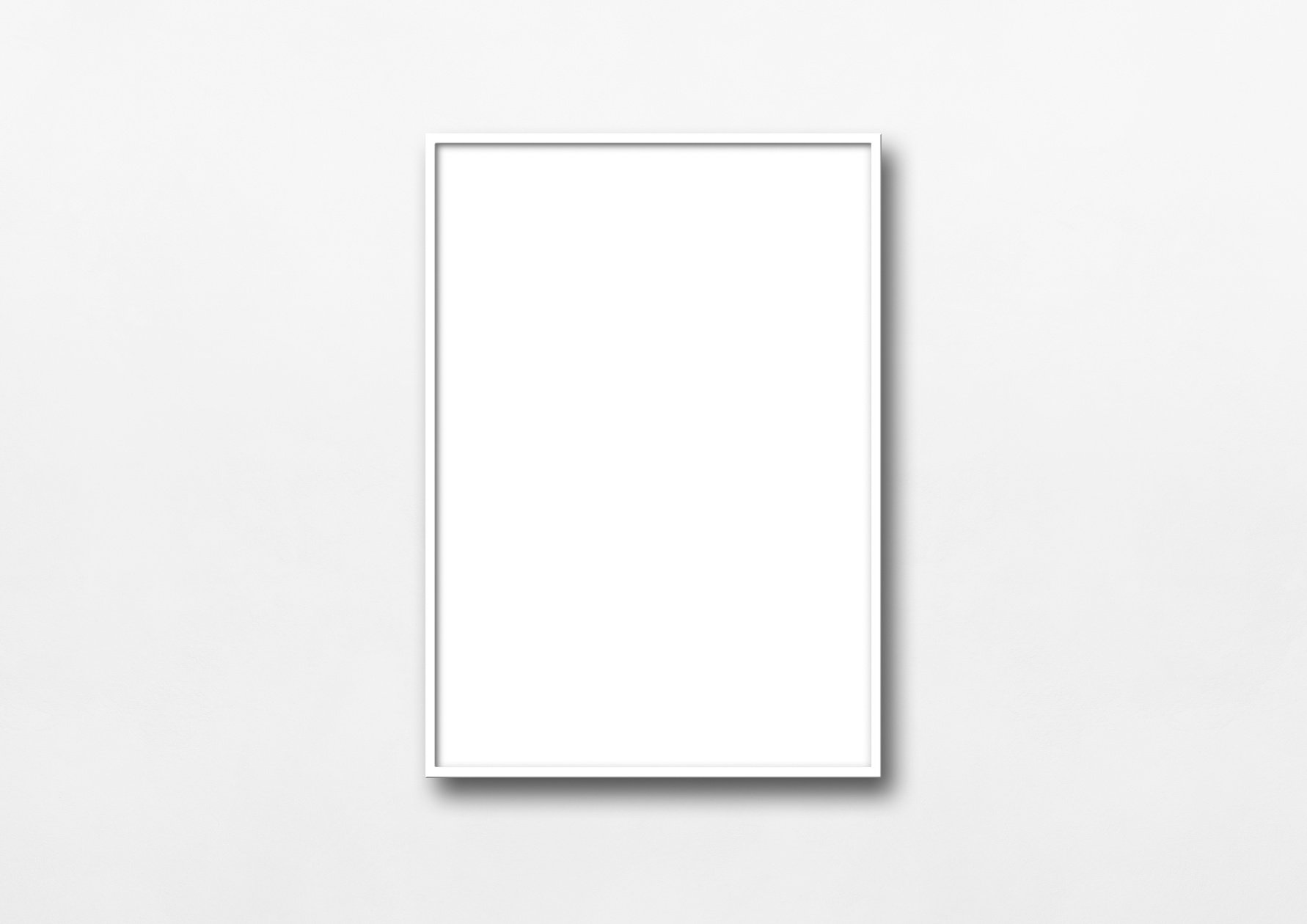 White Picture Frame on a White Background 